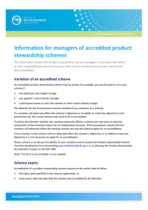 Information for managers of accredited product stewardship schemes
