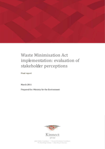 Waste Minimisation Act implementation: evaluation of stakeholder perceptions