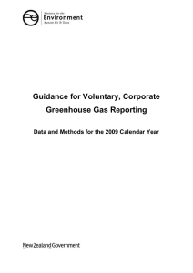 Guidance for Voluntary, Corporate Greenhouse Gas Reporting