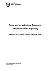 Guidance for Voluntary Corporate Greenhouse Gas Reporting