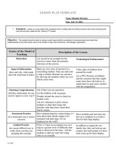 LESSON PLAN TEMPLATE  Standard: Name Michelle McGuire