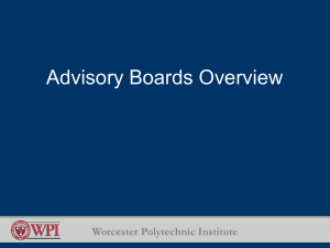 Advisory Boards Overview Worcester Polytechnic Institute