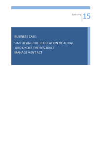 15  BUSINESS CASE: SIMPLIFYING THE REGULATION OF AERIAL