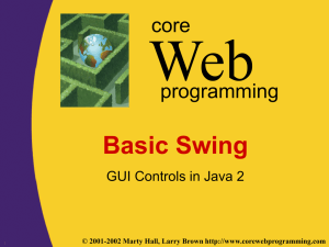 Web Basic Swing core programming