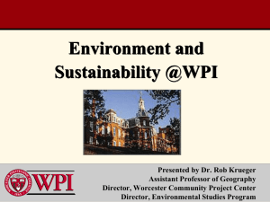 Environment and Sustainability @WPI