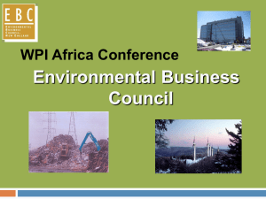 Environmental Business Council WPI Africa Conference