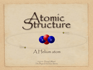 Atomic Structure + + A Helium atom