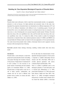 Modeling the Time-Dependent Rheological Properties of Pistachio Butter