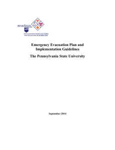 Emergency Evacuation Plan and Implementation Guidelines The Pennsylvania State University