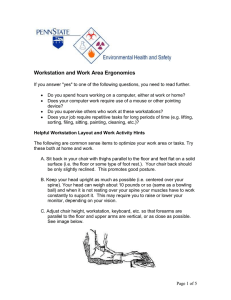 Workstation and Work Area Ergonomics