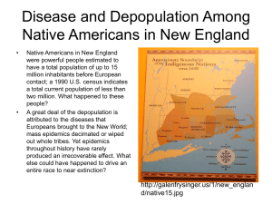Disease and Depopulation Among Native Americans in New England