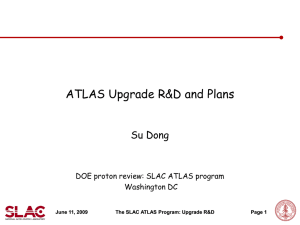 ATLAS Upgrade R&amp;D and Plans Su Dong Washington DC