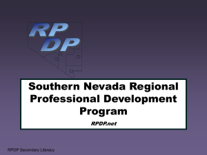 Southern Nevada Regional Professional Development Program RPDP.net