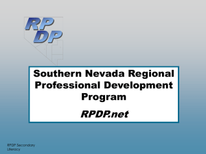 RPDP.net Southern Nevada Regional Professional Development Program