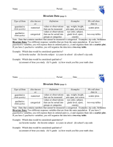 Bivariate Data