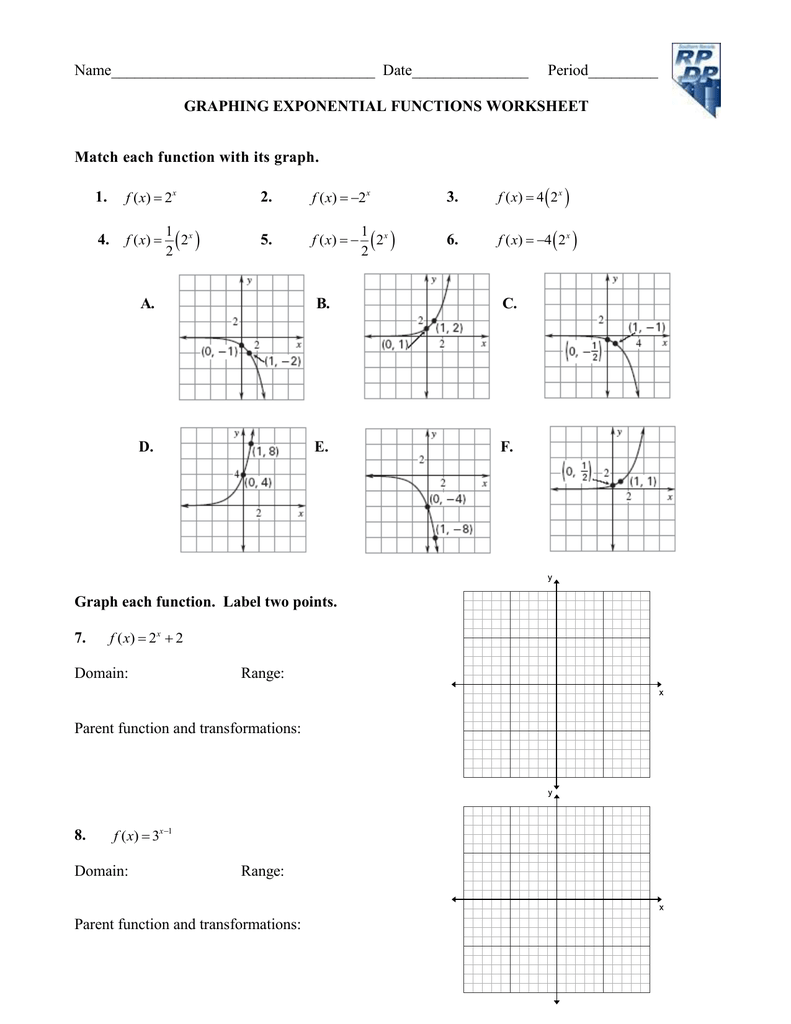 Cookie Policy This website uses cookies to ensure you get the best For Graphing Exponential Functions Worksheet