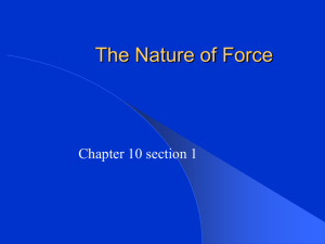 The Nature of Force Chapter 10 section 1