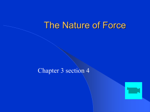 The Nature of Force Chapter 3 section 4
