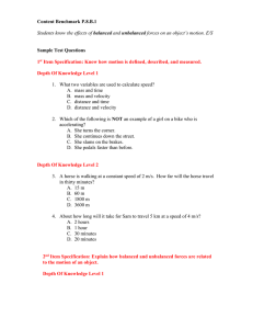 Content Benchmark P.8.B.1  Sample Test Questions