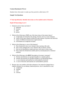 Content Benchmark P.8.A.6  Sample Test Questions