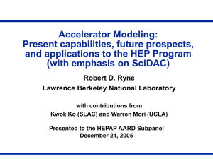 Accelerator Modeling: Present capabilities, future prospects, and applications to the HEP Program