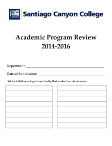 Academic Program Review 2014-2016  Department: