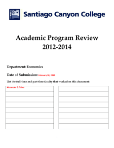 Academic Program Review 2012-2014  Department: