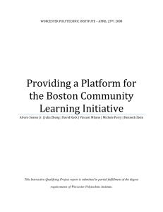 Providing a Platform for the Boston Community Learning Initiative