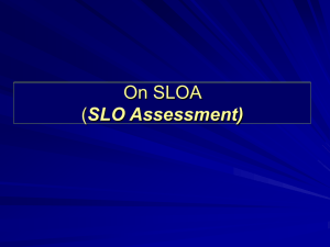 On SLOA SLO Assessment)