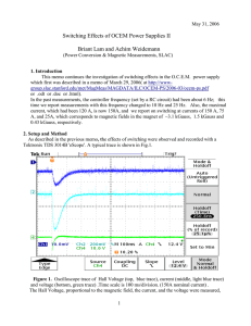 Switching Effects of OCEM Power Supplies II