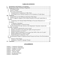 TABLE OF CONTENTS I. Introduction and Summary of Comments .......................................................................... 1