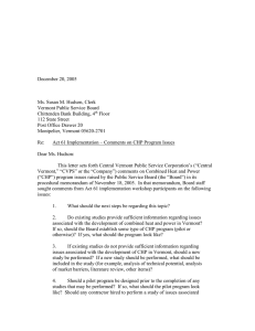 December 20, 2005 Ms. Susan M. Hudson, Clerk Vermont Public Service Board