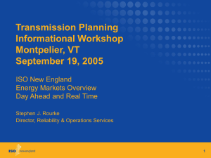 Transmission Planning Informational Workshop Montpelier, VT September 19, 2005