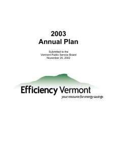 2003 Annual Plan Submitted to the