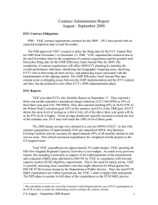 Contract Administrator Report August - September 2008