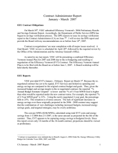 Contract Administrator Report January - March  2007
