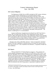 Contract Administrator Report June - July 2008