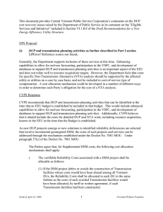 This document provides Central Vermont Public Service Corporation’s comments on... cost recovery issues raised by the Department of Public Service...