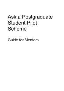 Ask a Postgraduate Student Pilot Scheme