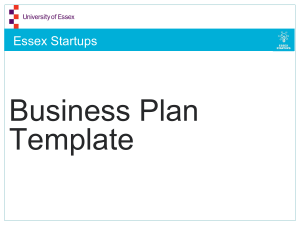 Business Plan Template Essex Startups