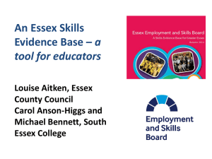 An Essex Skills a tool for educators Louise Aitken, Essex