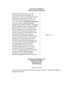 Petition of Vermont Transco, LLC, and ) Vermont Electric Power Company, Inc.