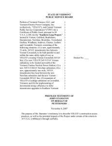 Petition of Vermont Transco, LLC, and ) Vermont Electric Power Company, Inc.
