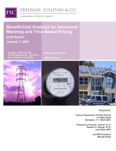 Benefit-Cost Analysis for Advanced Metering and Time-Based Pricing Draft Report January 7, 2008