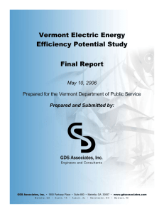 Vermont Electric Energy Efficiency Potential Study Final Report