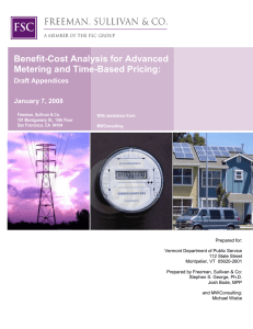 Benefit-Cost Analysis for Advanced Metering and Time-Based Pricing: Draft Appendices