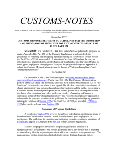 CUSTOMS-NOTES