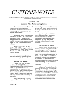 CUSTOMS-NOTES