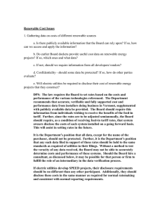 1. Gathering data on costs of different renewable sources