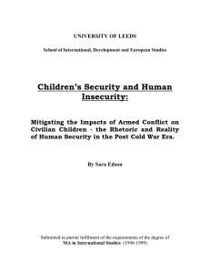 Children’s Security and Human Insecurity: